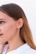 Spike ear jacket, Ear jacket with spikes, Ear jacket earrings, Minimalist ear jackets, Modern ear jackets, Geometric earrings, Dainty jewels