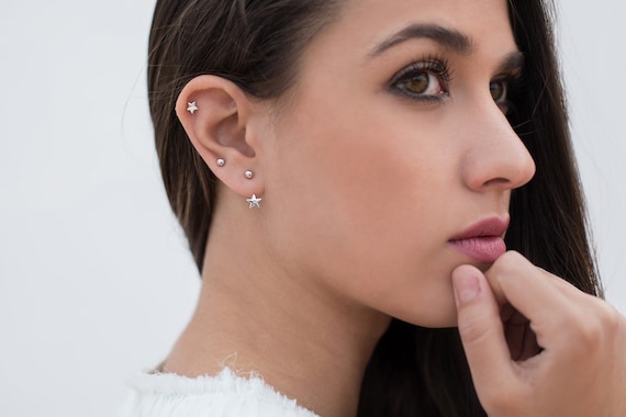 Ball Earrings, Ball Stud Earrings, Silver Stud Earrings
