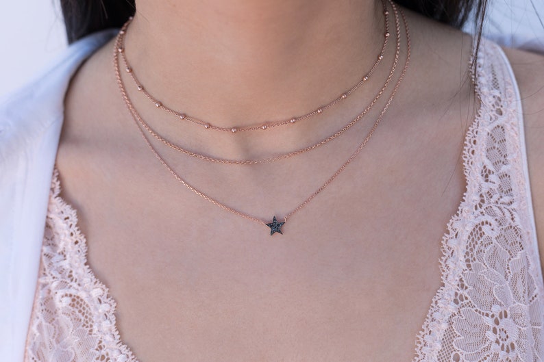 Dainty Ball Charms Chain Choker Necklace imagem 5