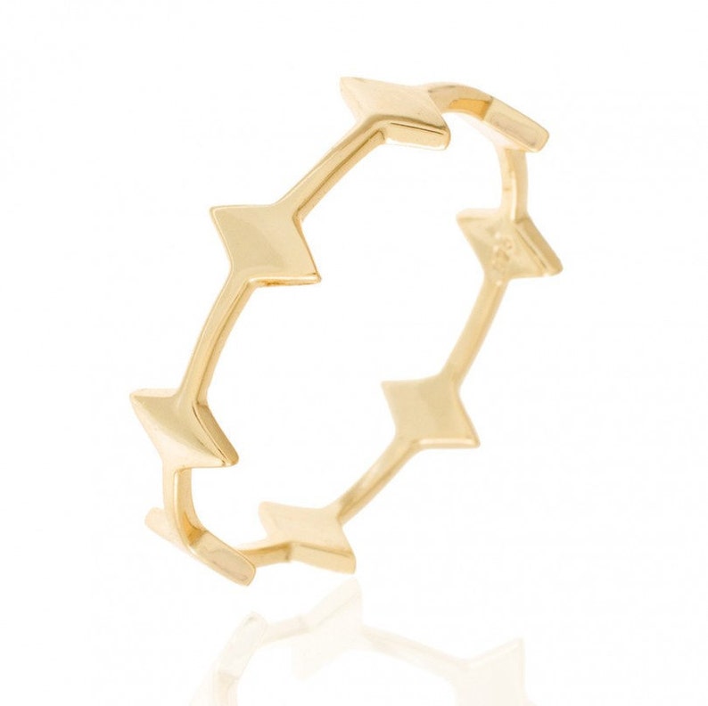 Rhombus Ring Diamond Shape Ring Geometric Ring Minimalist | Etsy