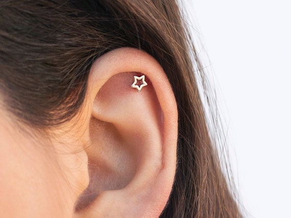 【新品】Ameri ＊UND UNIQUE STAR MOTIF PIERCE Vintage Pilots Sterling Silver WW2 Sweetheart Earrings Army