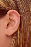 Minimalist & Tiny Second Hole Helix Silver Hoop Earrings - Two sizes available: 6 mm and 9 mm
