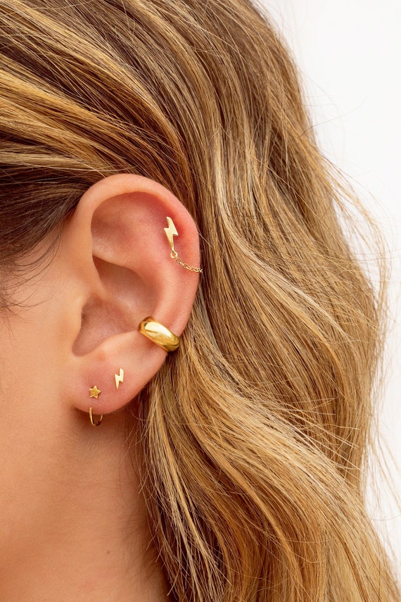 Dainty Lightning Shaped Dangling Chain 