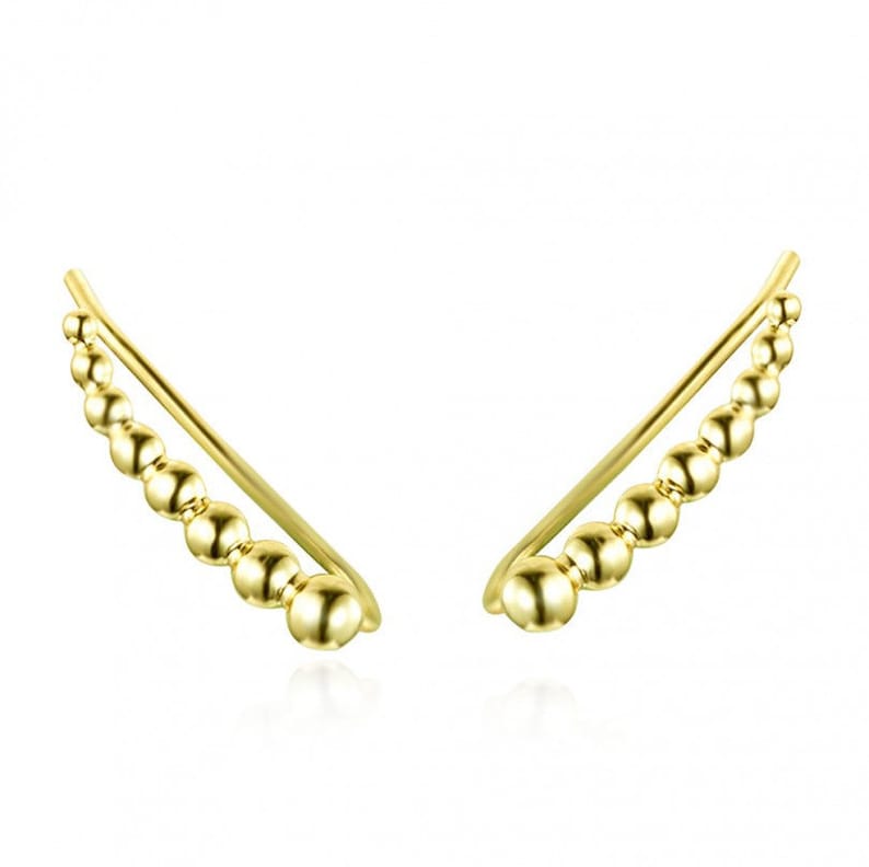 minimalist climber earrings