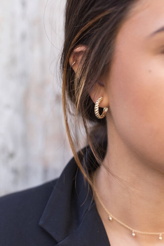 Braided hoop earrings deals