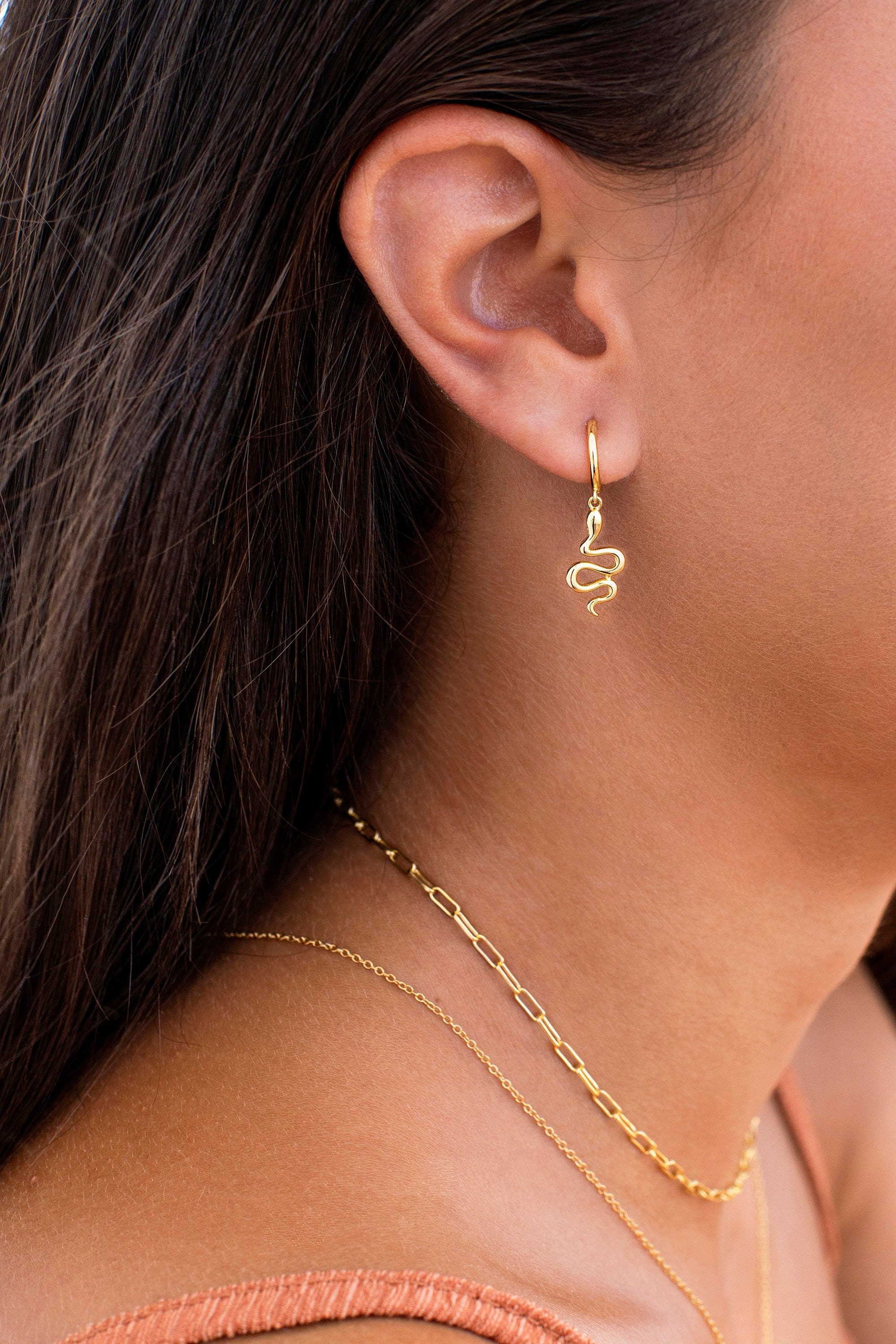Snake huggie earrings deals