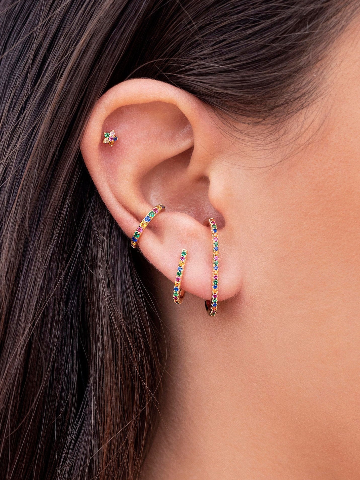 Cuff stud earrings deals