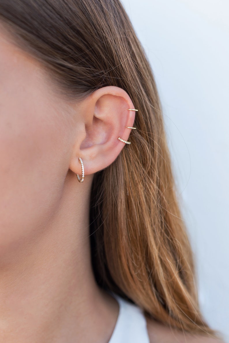 Ear Cuff Cz Triple Earrings Ear Cuff Triple Earrings Modern Etsy