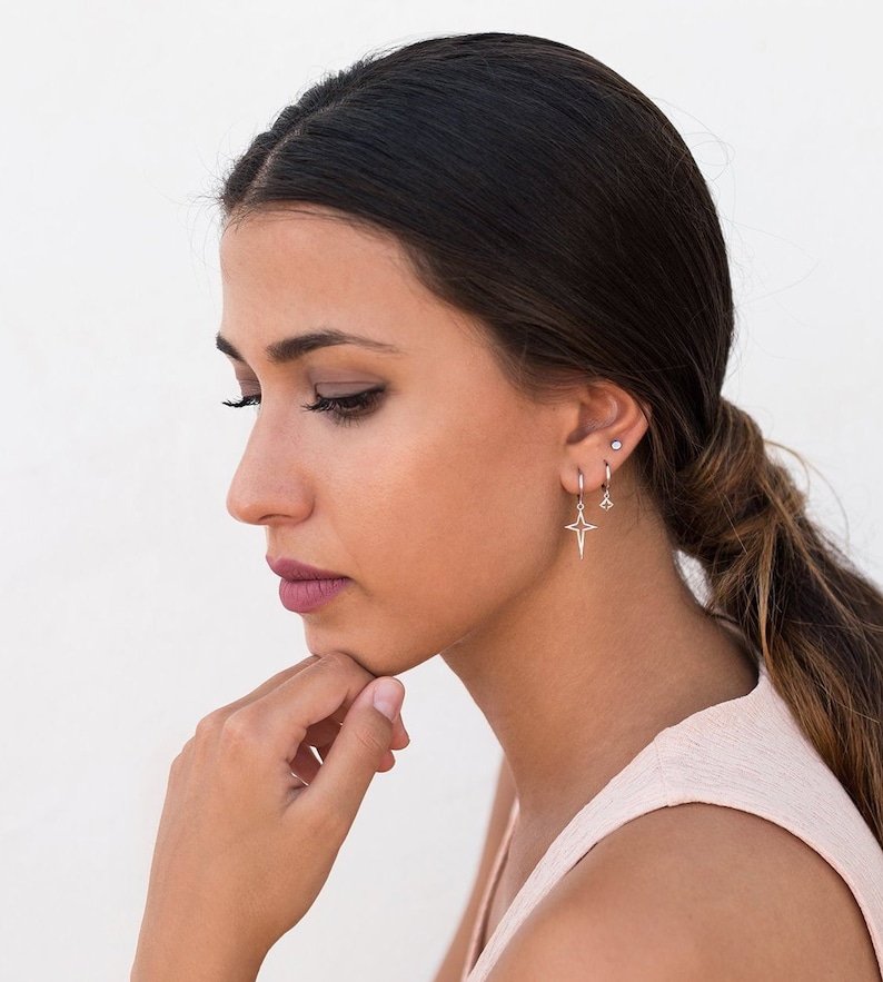 Dainty Tiny & Minimalist Circle Dot Stud Earrings Three different diameters available image 10