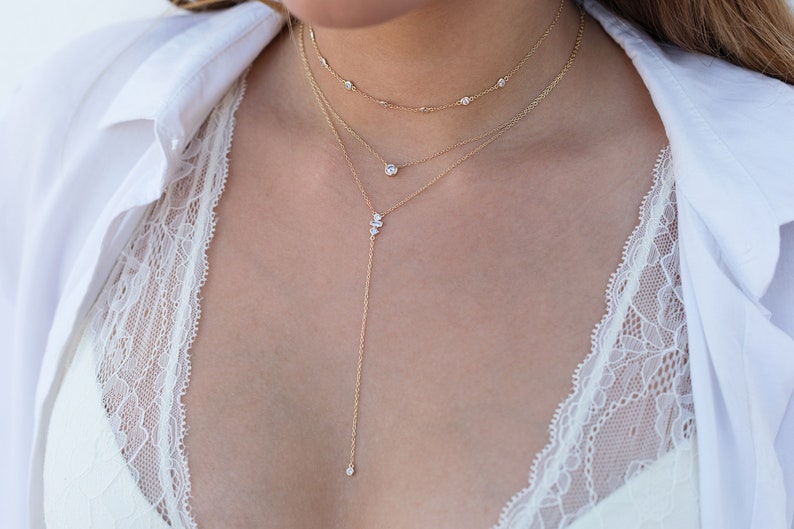 Zircon choker, Silver choker, Zircon necklaces, Silver necklaces, Chokers, Trendy chokers, Dainty chokers, Boho chokers, Minimalist choker image 5