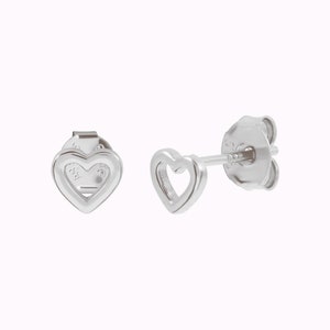 Pendientes stud mini en forma de corazón zdjęcie 4