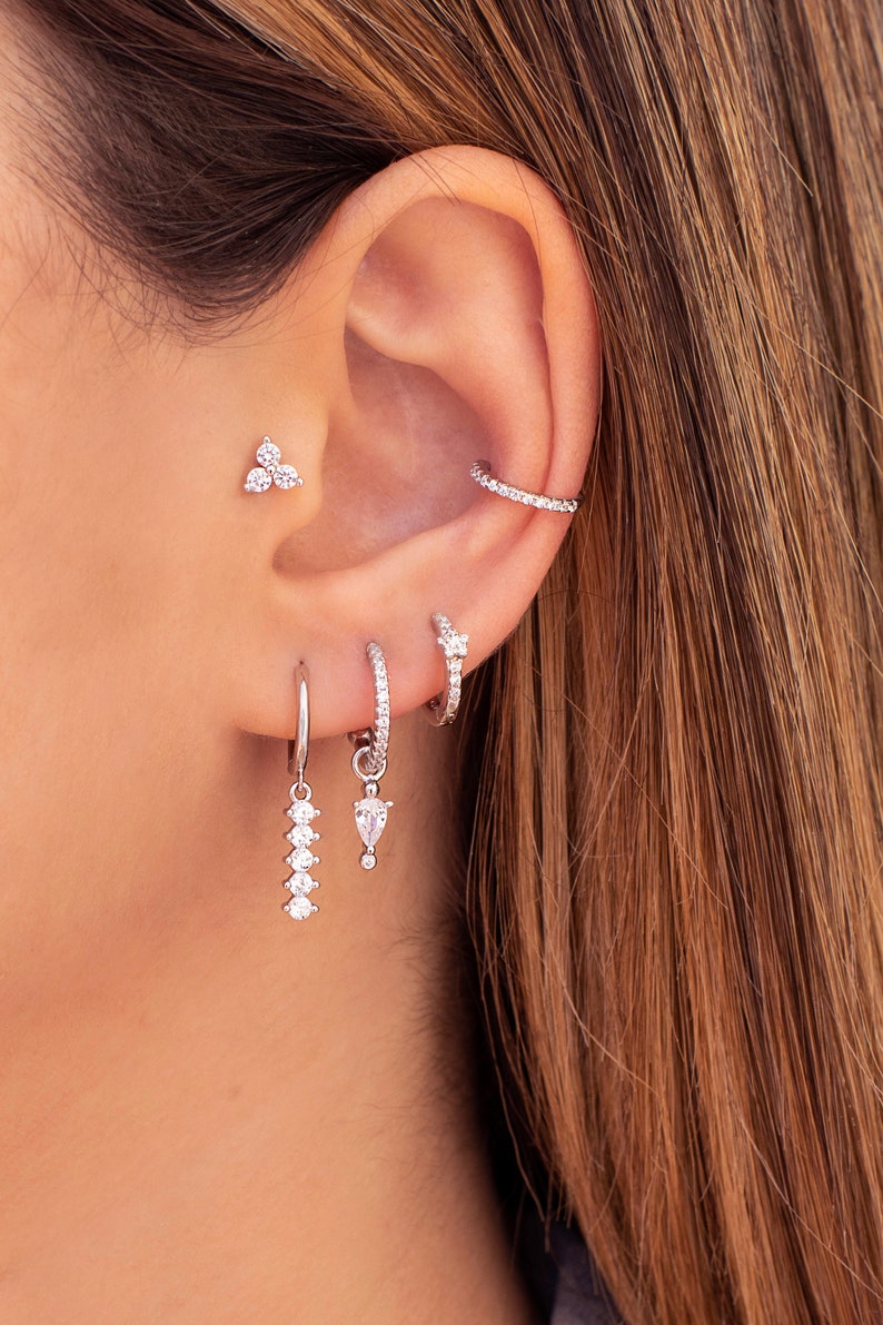 LeCalla Pendientes De Aro Con Nudo Celta En Plata Esterlina S925 Para
