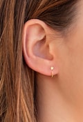 Tiny Star Open Huggie Hoop Earrings - Ear hugger product logo