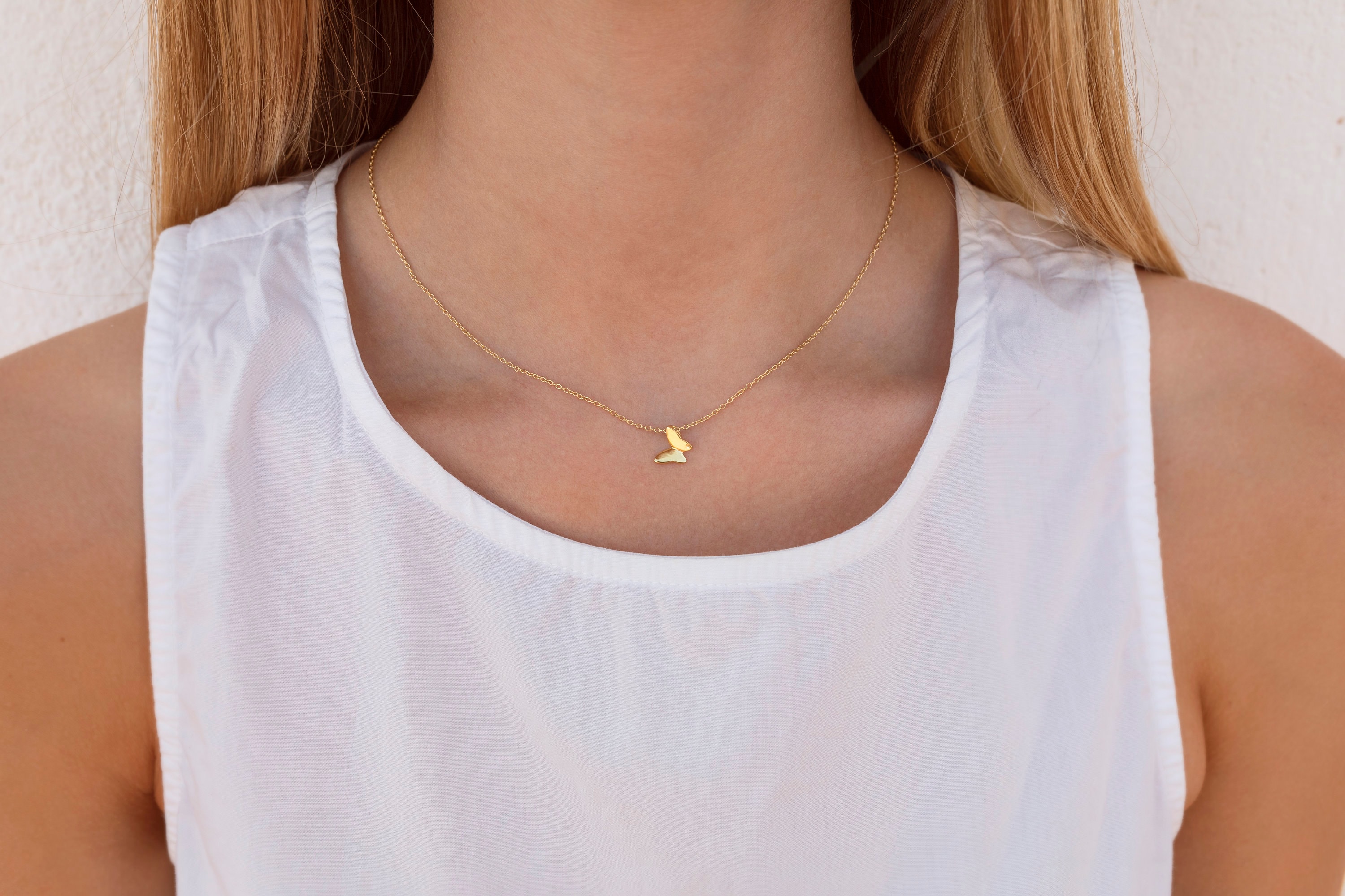 Collana Girocollo Edary Con Ciondolo Farfalla E Cristalli – Oro – Stile Hip Hop - 4