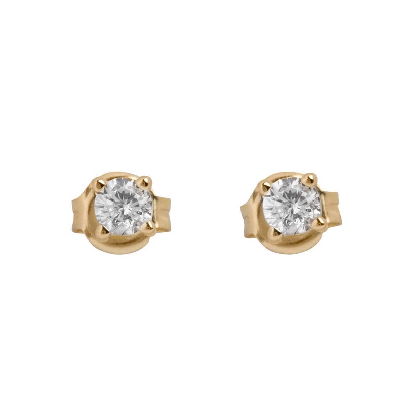 zircon decor earrings