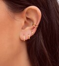 Dainty Square Edges Huggie Hoop Earrings - Three sizes, 8, 10 and 12 mm