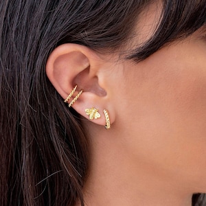 Pendientes stud grande en forma de abeja imagen 6