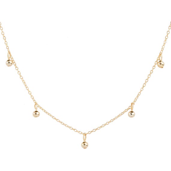 Minimalist Dangling Beads Choker 