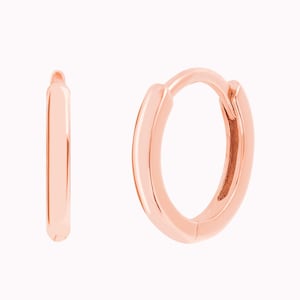 Dainty Round Edges Smooth Huggie Hoop Earrings zdjęcie 6