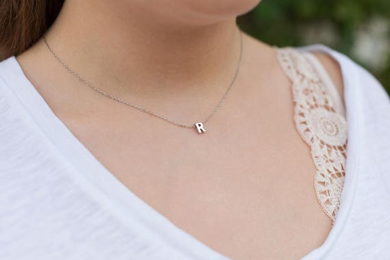 Letter ketting coin Zilver | Shop initial ketting Letter ketting coin Zilver | Shop initial ketting