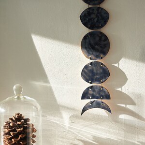 Ceramic moon phases wall hanging Pottery wall hanging image 2