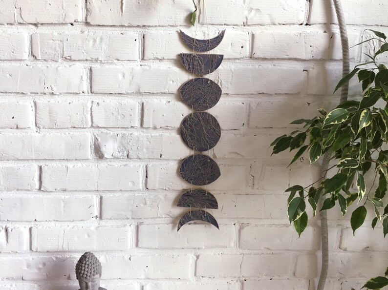 Moon Phases Wall Hanging Ceramic Wall Art for Interior Etsy