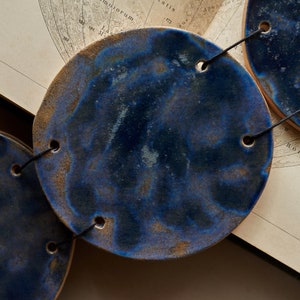 Ceramic moon phases wall hanging Pottery wall hanging image 7