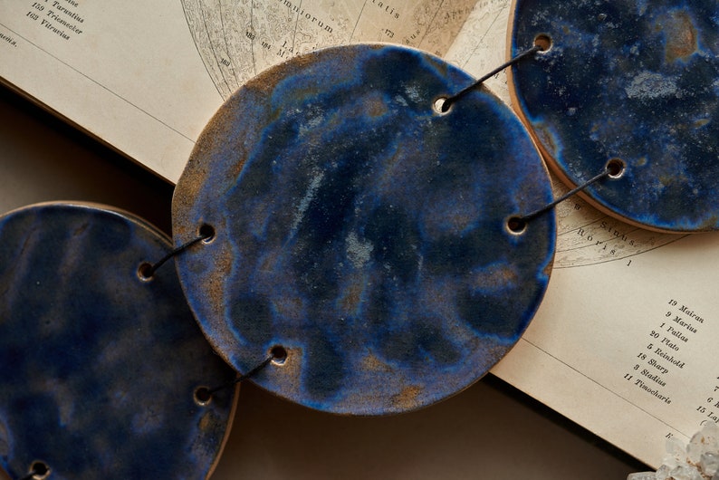 Ceramic moon phases wall hanging Pottery wall hanging image 7