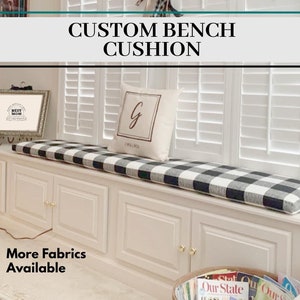 2&quot; Custom Bench Seat Cushion, Custom Cushion, Indoor Window Seat Cushion