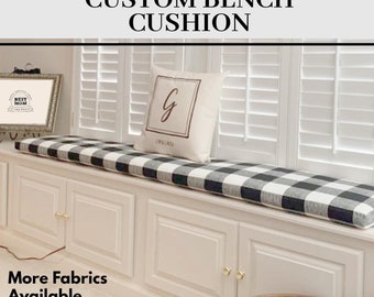 2" Custom Bench Seat Cushion, Custom Cushion, Indoor Window Seat Cushion