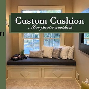 Cushion Custom 4&quot; Thick - Indoor Bench, Window Seat Cushion, Nook Cushion, Custom Seat Cushion, Mudroom Bench Cushion