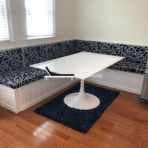 FREE SHIPPING Made to Order Custom Size Kitchen Dining Banquette Cushions | Seat Cushions | Kitchen Benches | Dining Cushions | Chair Pads