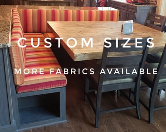 FREE SHIPPING Made to Order Custom Size Kitchen Dining Banquette Cushions | Seat Cushions | Kitchen Benches | Dining Cushions | Chair Pads