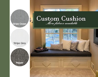 Cushion Custom 4" Thick - Indoor Bench, Window Seat Cushion, Nook Cushion, Custom Seat Cushion, Mudroom Bench Cushion
