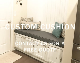 Made to Order Custom Size Entryway Pad, Mudroom, Reading Nook, Bench, Breakfast Nook, Halltree Cushion, Mudroom Pad, Mudroom Cushion