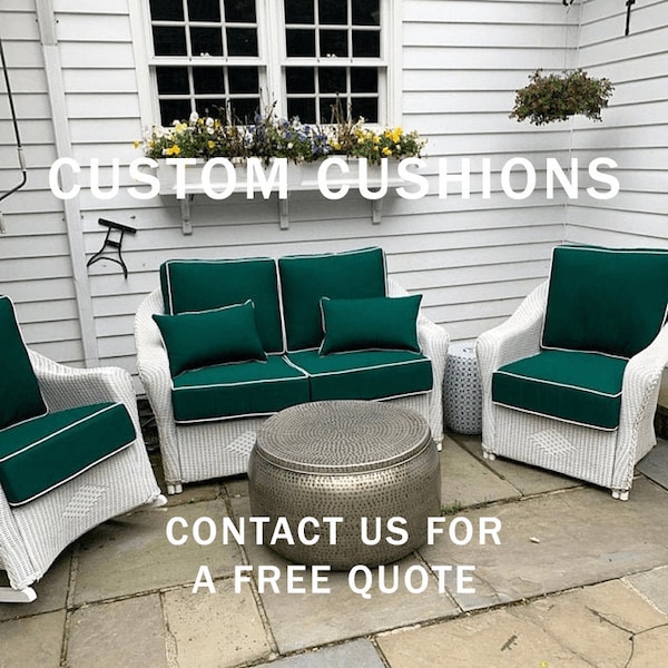 Custom Outdoor Cushions - Custom Outdoor Cushion Sets - Sunbrella Cushions - Patio Cushions - Replacement Deep Seating Cushions