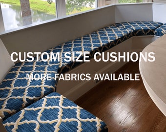 FREE SHIPPING Custom Size Sunbrella Window Seat Cushions | Bench Cushions | Banquette Seating | Seat Pads | Kitchen Banquette | Nook