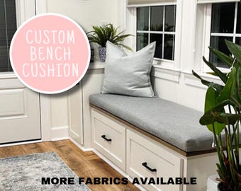 3" thick Custom Indoor Bench Cushion, Window Seat Cushion