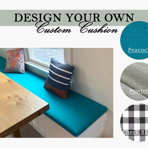 Custom Farmhouse Tufted Bench Cushion Indoor Etsy
