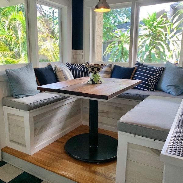 FREE SHIPPING Made to Order Custom Size Kitchen Dining Banquette Cushions | Seat Cushions | Kitchen Benches | Dining Cushions | Chair Pads