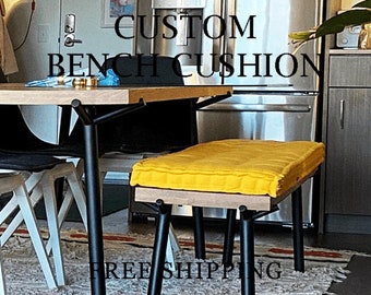 Custom Indoor Farmhouse Tufted Bench Cushion