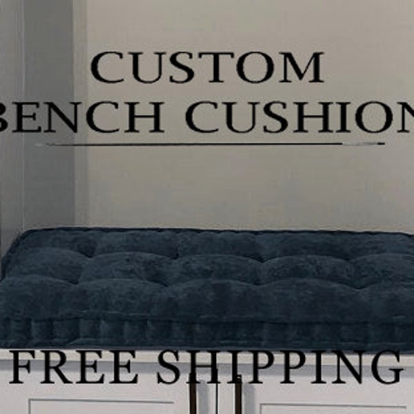 Custom Farmhouse Style Tufted Bench Cushion Indoor