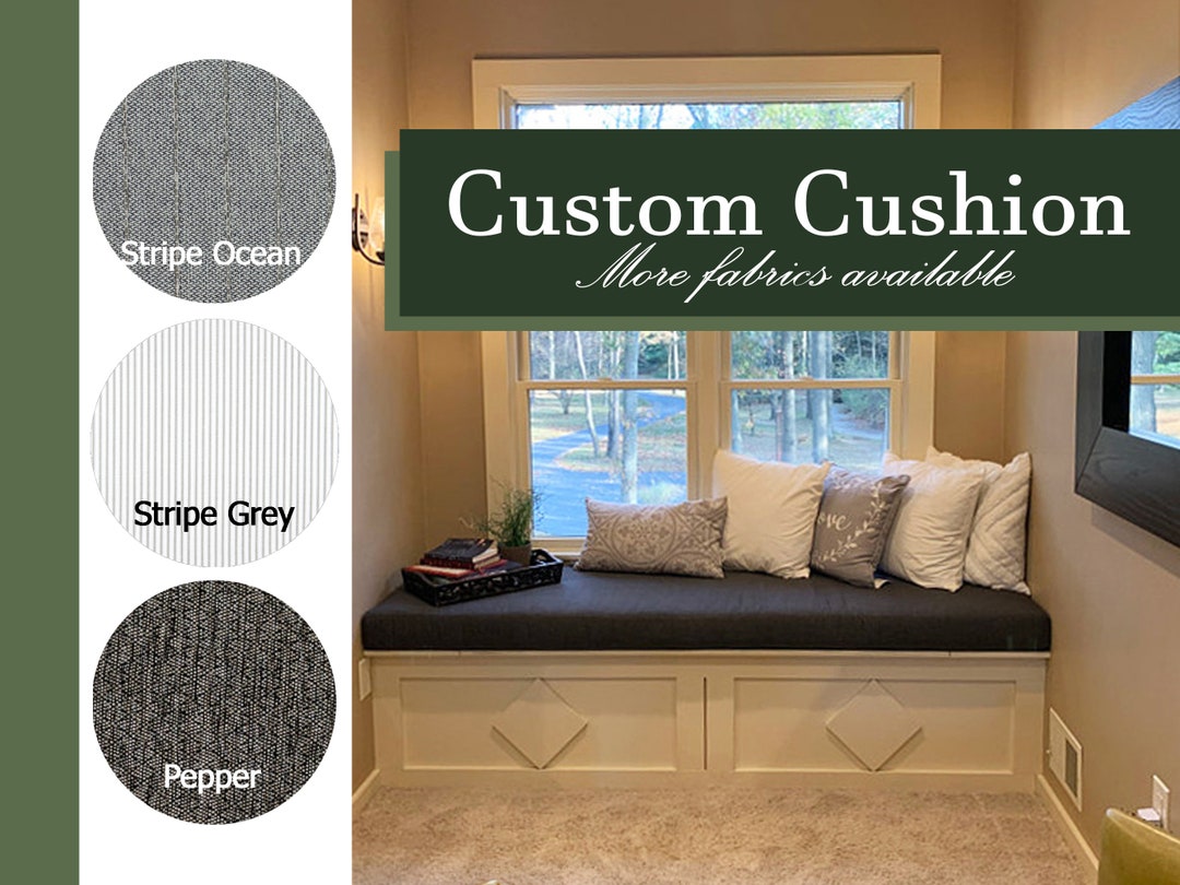 Cushion Custom 4 Thick Indoor Bench, Window Seat Cushion, Nook Cushion