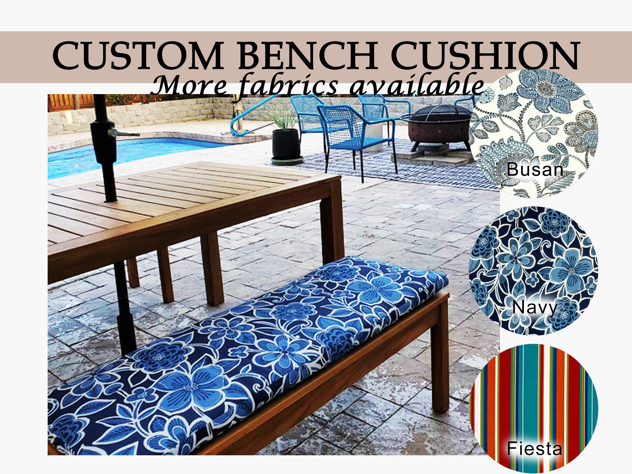 Exterior Boat Deck Cushions - Custom Made - Waterproof