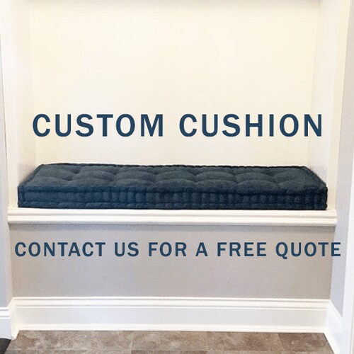 Custom Handsewn Farmhouse Style Tufted Cushion Indoor Etsy