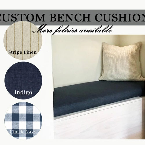 Custom Farmhouse Tufted Indoor Bench Cushion Etsy