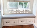 Cushion Custom 4" Thick - Indoor Bench, Window Seat Cushion, Nook Cushion, Custom Seat Cushion, Mudroom Bench Cushion