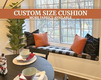 Custom Size 2" Thick Bench Cushion - Indoor Bench Cushion - Window Bench Cushion - Special Size Cushion