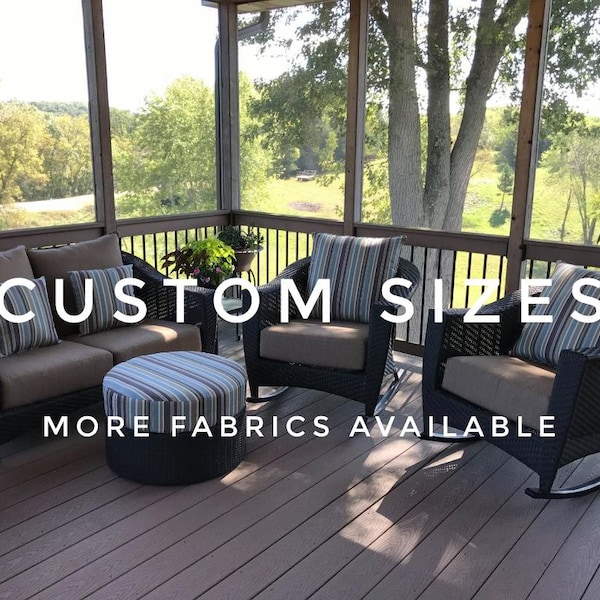 Custom Outdoor Cushions | Custom Loveseat Cushion | Custom Outdoor Sets | Sunbrella Cushions | Patio Cushions | Replacement Cushions