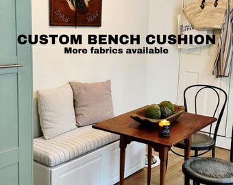 Custom 3" thick Indoor Bench Cushion, Window Seat Cushion